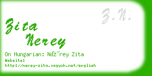zita nerey business card